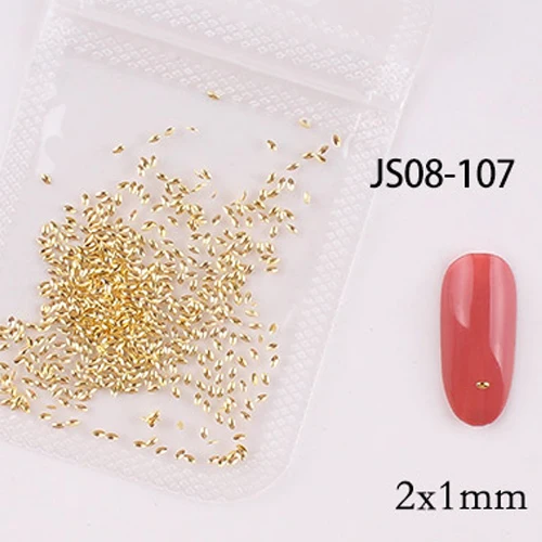 1bag approx 500pcs nail art metal rivets Nail Studs Slider Manicure metal patch for nail accessories decoration jsce-25dtrd JS08-107