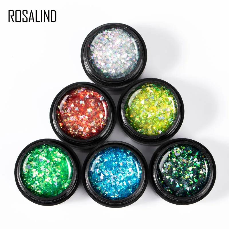 ROSALIND 5 мл Блестящий Гель-лак для ногтей все маникюра полупостоянные гибридные
