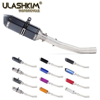 

Motorcycle Exhaust Escape Muffler Middle Contact Pipe Full System Slip on For KAWASAKI ZX 10R ZX10R ZX-10R 2008 2009 2010