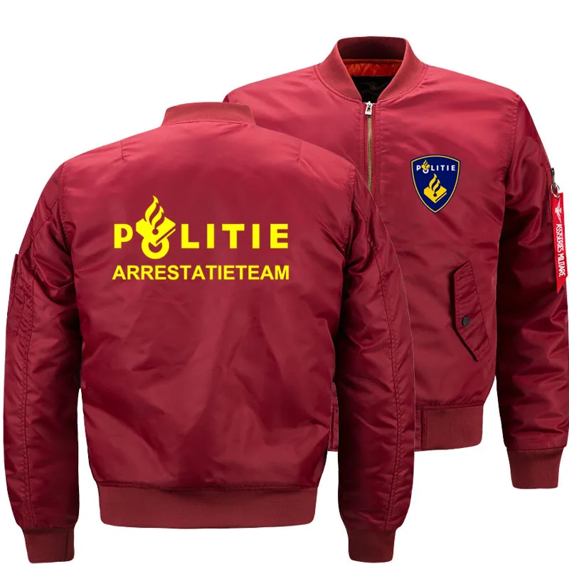 Ma1 курточка-бомбер, голландская полиция, Мужская одежда, уличная зимняя куртка, пальто, ветровки, военная куртка для мужчин