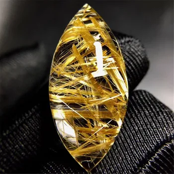 

Top Natural Gold Rutilated Titanium Pendant Jewelry For Woman Man 31x15x9mm Beads Horse Eye Stone Lucky Wealthy Gemstone AAAAA