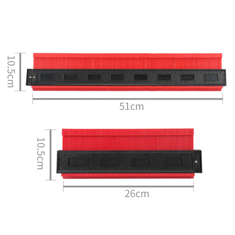 50CM Car Body Repair Scale Ruler Panel Beating Frame Profile Gauge Arc Measuring Instrument Contour Meter