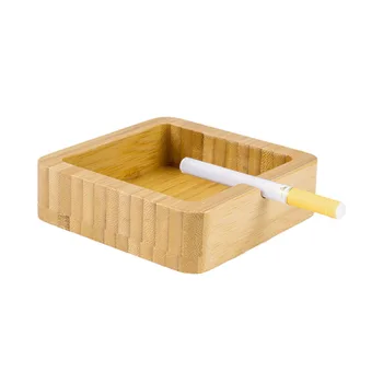 

1PC Creative Personality Fashion Simple Wooden Ash Holder Ashtray Storage Box for Home A45