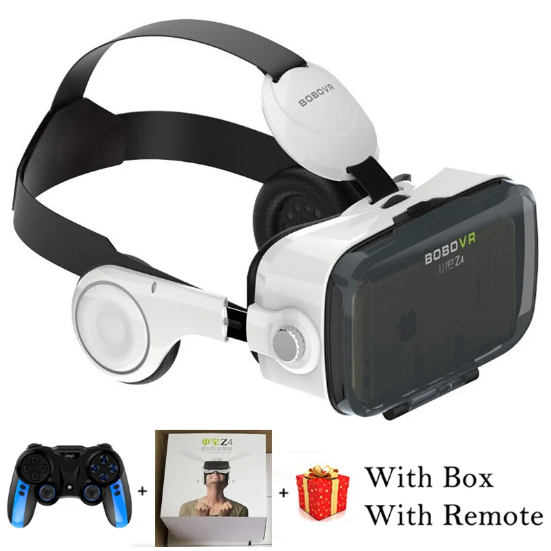 Bobovr Bobo VR Z4 3 D Viar 3D VR Очки виртуальной реальности гарнитура шлем очки линзы для смартфонов смартфон шлем кино - Цвет: With Box 9090 Remote