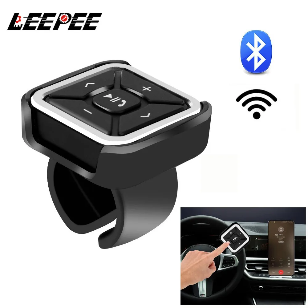 Steering Wheel Remote Control Wireless Bluetooth Car Radio Audio Buttons Smartphone Control for Media MP3 Player for Android IOS