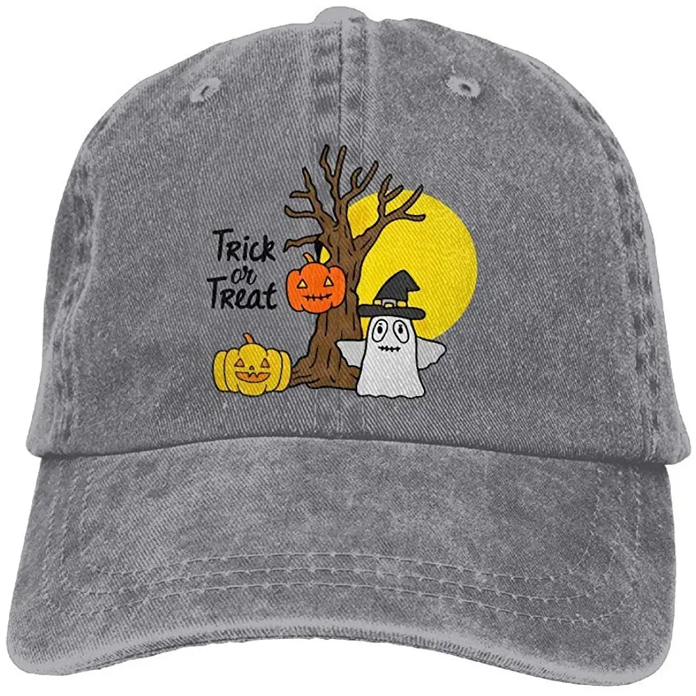 Тыква Счастливый Хэллоуин Призрак унисекс Джинсовая Шляпа От Солнца бейсбольная кепка