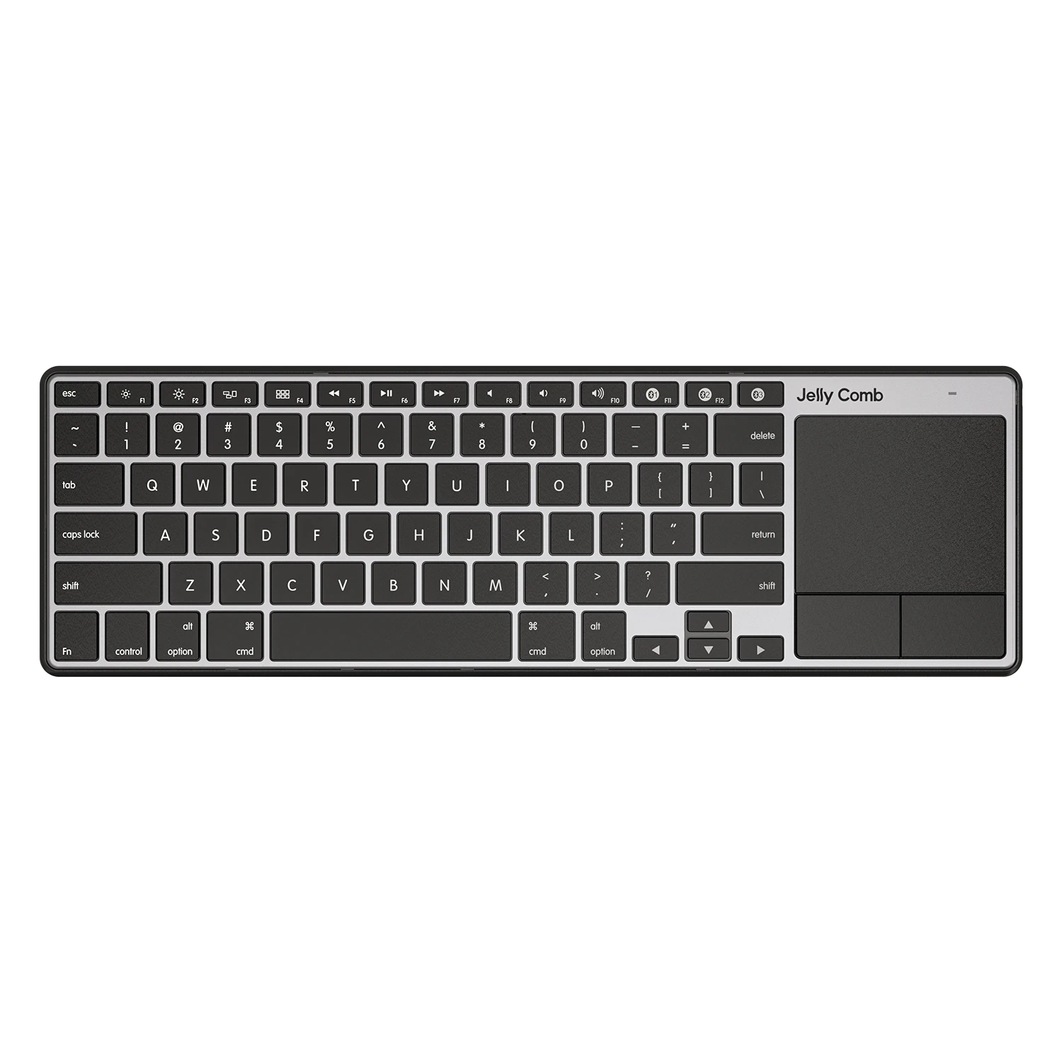 magic keyboard pc Jelly Comb Rechargeable Ultra Slim Multi-Device Bluetooth Wireless Keyboard with Touchpad for MacBook iMac iPhone iPad Pro Air magic keyboard pc