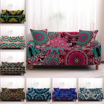 

Elastic Slipcovers Sofa Universal Sofa Cover Mandala Stretch Sectional Corner Couch Cover Sofa Cover For Living Room Decor