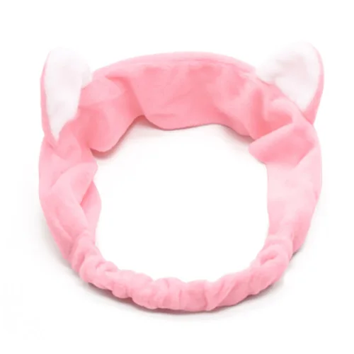 

Women Girls Cute Coral Fleece Cat Ear Soft Hair Band Wrap Elastic Headband Bath Bath Wash Spa Make Up Hairbands Hair Accessories