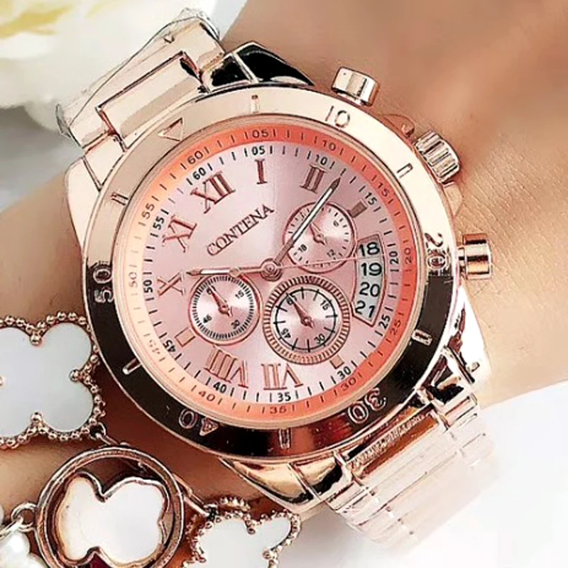 Women Watches Women Fashion Watch 2022 Geneva Luxury Designer Brand Ladies Watch Quartz Silver Case Wrist