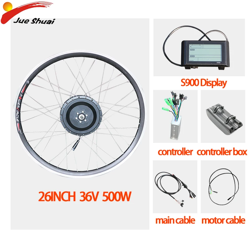 26INCH 36V500W 20''24''26''700C набор преобразования для электрического велосипеда 36V 250 W-500 W электрический велосипед комплект Байк, способный преодолевать Броды передний мотор для центрального движения колеса велосипеда Bicicleta Eletrica комплект - Цвет: 26INCH 36V500W