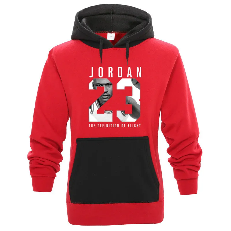Новинка 2019 брендовая модная зимняя JORDA 23 Черная мужская толстовка с буквенным
