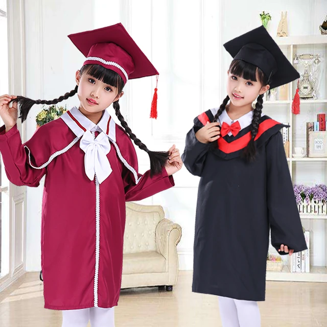 Bambini Toga di laurea Per Bambini Costumi di Laurea sacchetto di Scuola  Gli Studenti Uniforme Delle Ragazze insieme del Vestito con il Cappello Del  Bambino Vestiti di Prestazione - AliExpress