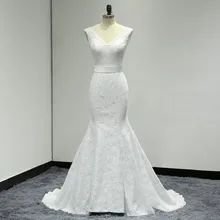 Vestido De Casamento простое кружевное свадебное платье русалки пляжное Бохо кружевное сзади дешевое свадебное платье Китай