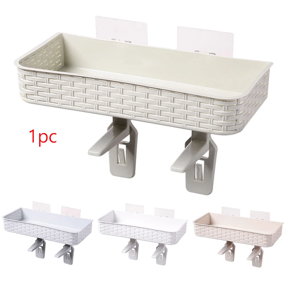 Multifunction Organizer Bathroom Shelf Suction Toilet Punch Free Storage Rack Waterproof Holder Wall Mounted Home