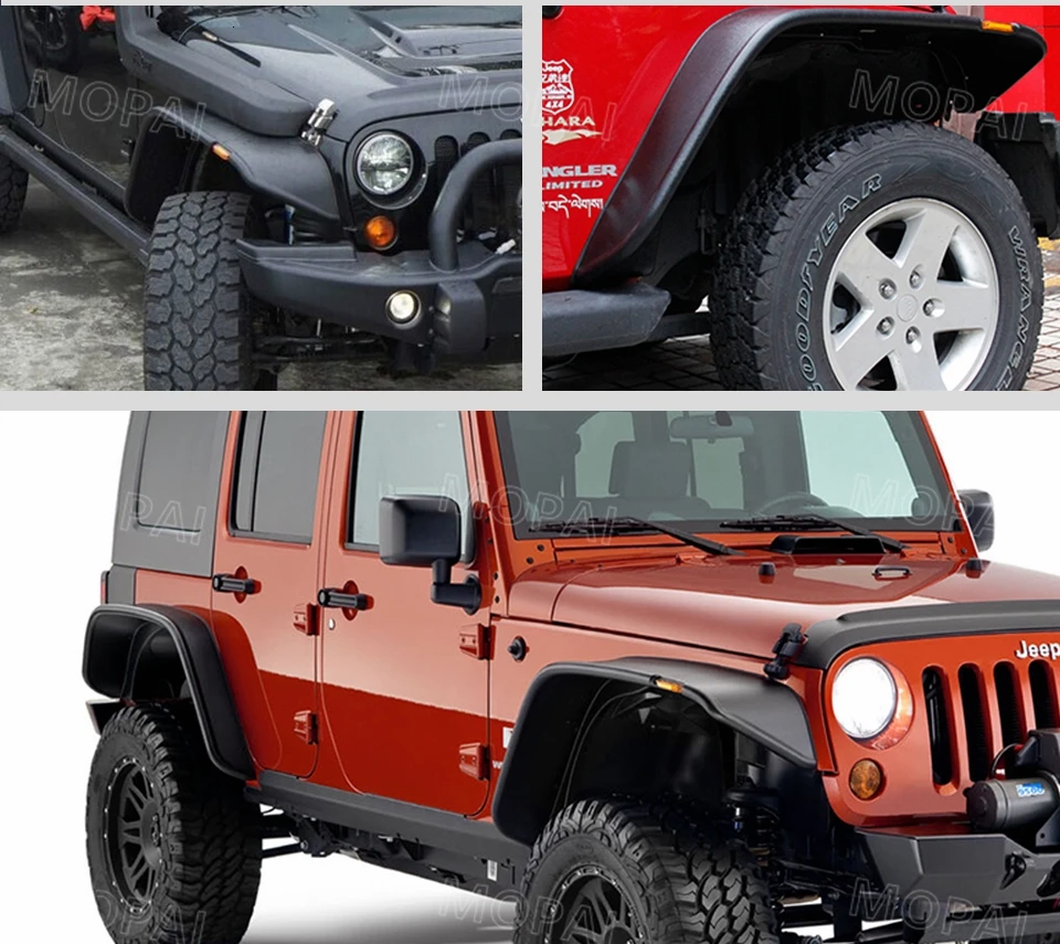 MOPAI Брызговики для Jeep Wrangler JK, автомобильные колеса для бровей, брызговики, аксессуары для Jeep Wrangler JK 2007-, автомобильный Стайлинг