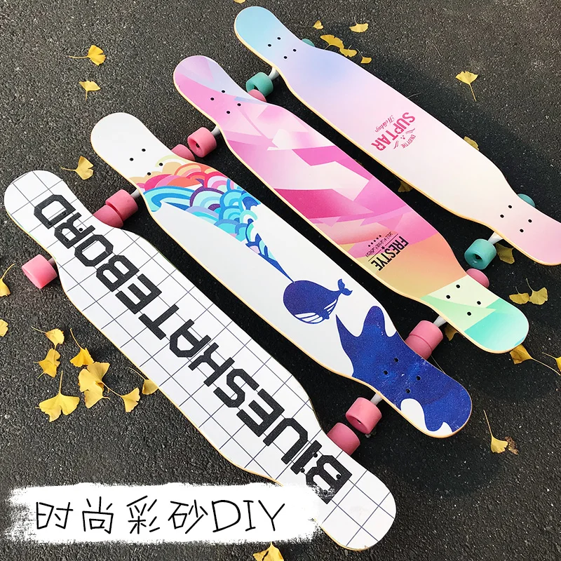MS414 Dream Ⅱ 117 см/46in многоцветная печать Griptape dancing Street Longboard Abec-9 высокоскоростной хромированный стальной подшипник