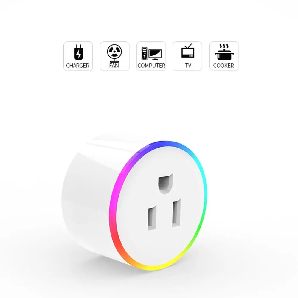 16A RGB Wifi Смарт-разъем с монитором мощности беспроводной пульт дистанционного управления умная розетка Бытовая розетка с голосовым управлением