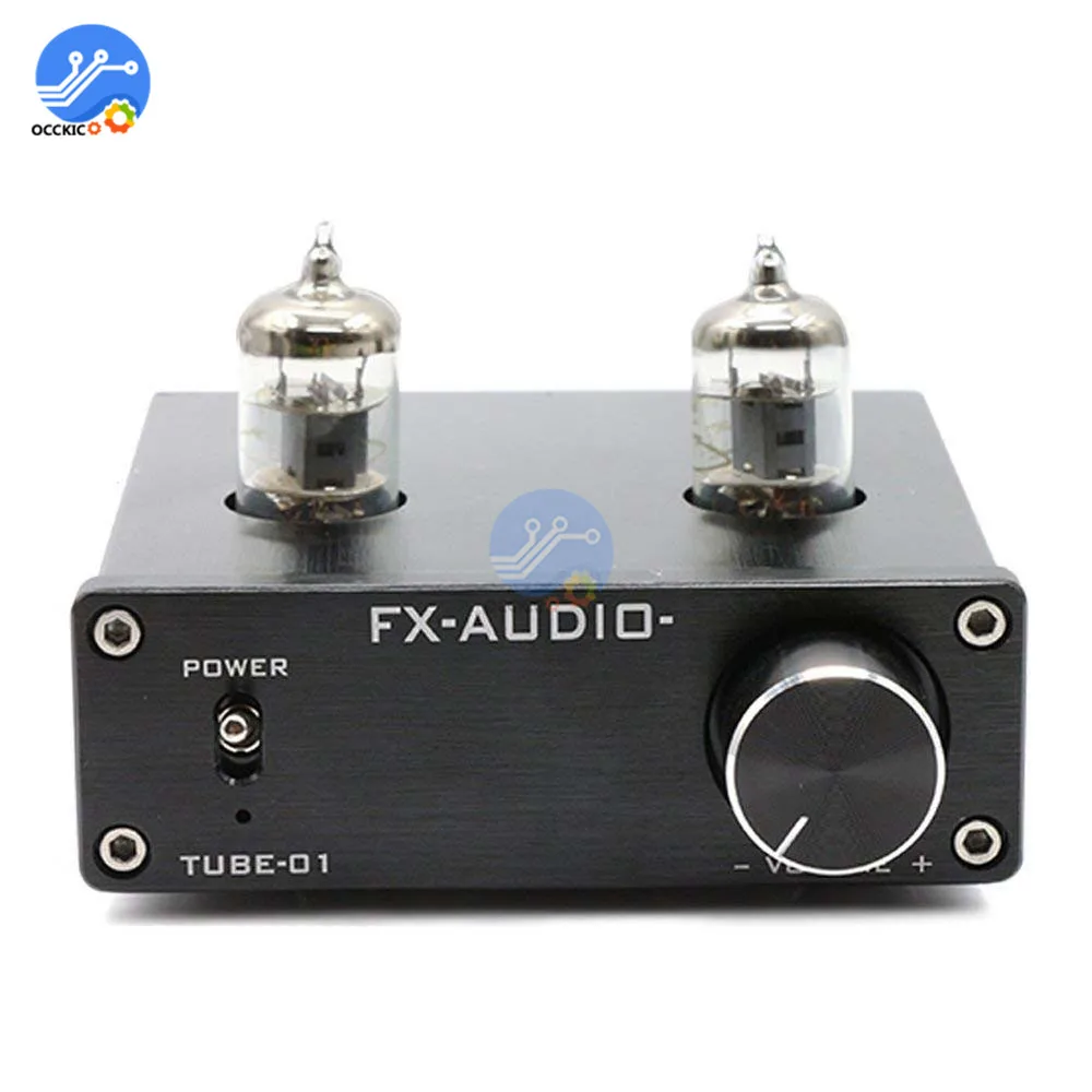 

6J1 Tube Amplifier Bile buffer Preamplifier MINI HIFI DC12V Preamp Treble Bass Adjustment Audio Stereo Speaker
