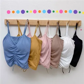 

Sexy Lingeries Beauty Back Camis Underwear Female Padded Camisole Knitted Tank Tops