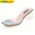 Sexy Peep Toe Slingback Ladies High Heels Прозрачные тонкие сандалии Женская обувь Выдалбливают Работу Летняя Женщина Пвх Повседневная Открытая