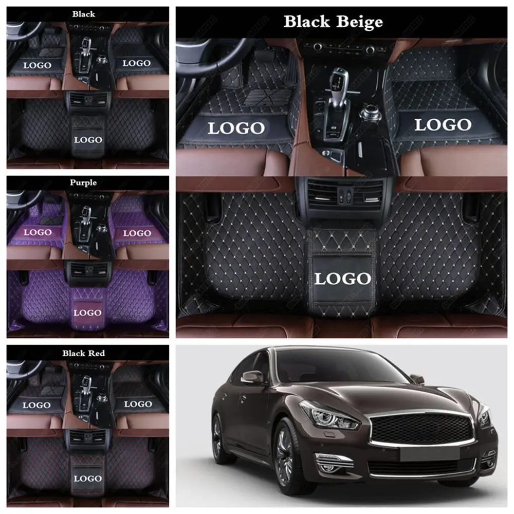 Кожаные автомобильные коврики для INFINITI Q50 Q50L Q60 Q70L M35 G37 G25 QX30 QX50 QX56 QX60 QX70 QX80 эсквайр FX35 EX35 JX35 автомобильные коврики