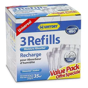 

HUMYDRY - Pack de 3 Recharges d'absorbeur d’humidité 450 g