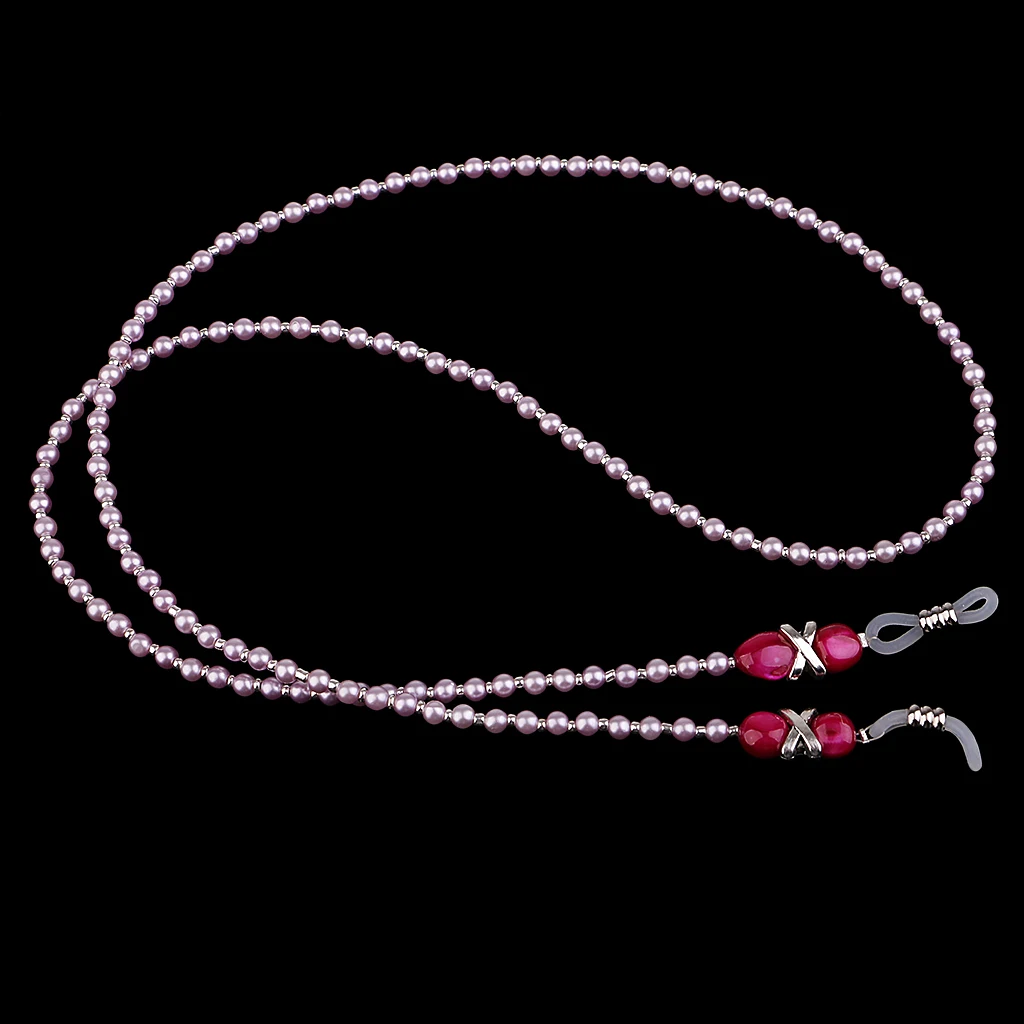 Luxury Faux Pearl Beaded Eyeglass Chain Sunglass Holder Strap Lanyard Cord 65cm