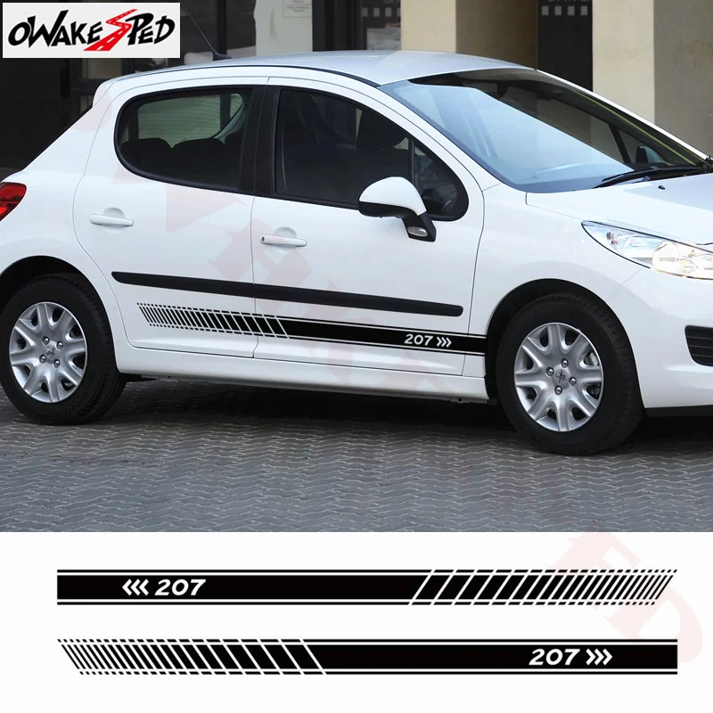 PEUGEOT 207 side skirt sticker decaL PEUGEOT by XL-Shops