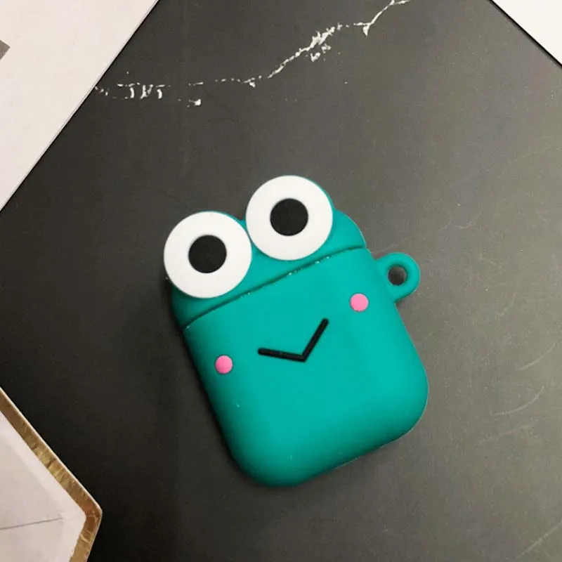 26 Чехол с мультяшным рисунком для airpods 1 2, беспроводной, Bluetooth, для зарядки телефона, airpod, чехол с карабином, мягкий силиконовый чехол для air pods - Цвет: 26