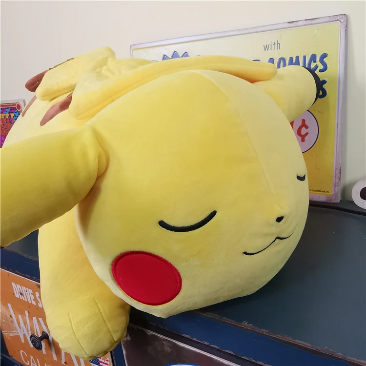 New Hawaii Pikachu Sleeping Nap Plush Soft  Toy Gift Large 43cm Large
