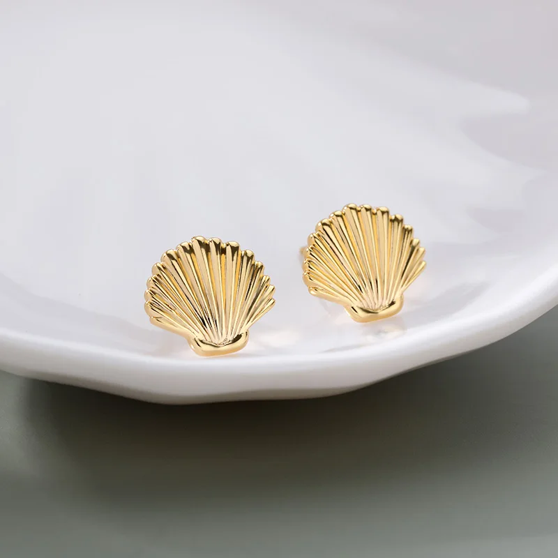 Minimalist Shell Earrings For Women Girls Korean Fashion Stainless Steel Shell Earring Wedding Aesthetic Jewelry Gift 2023