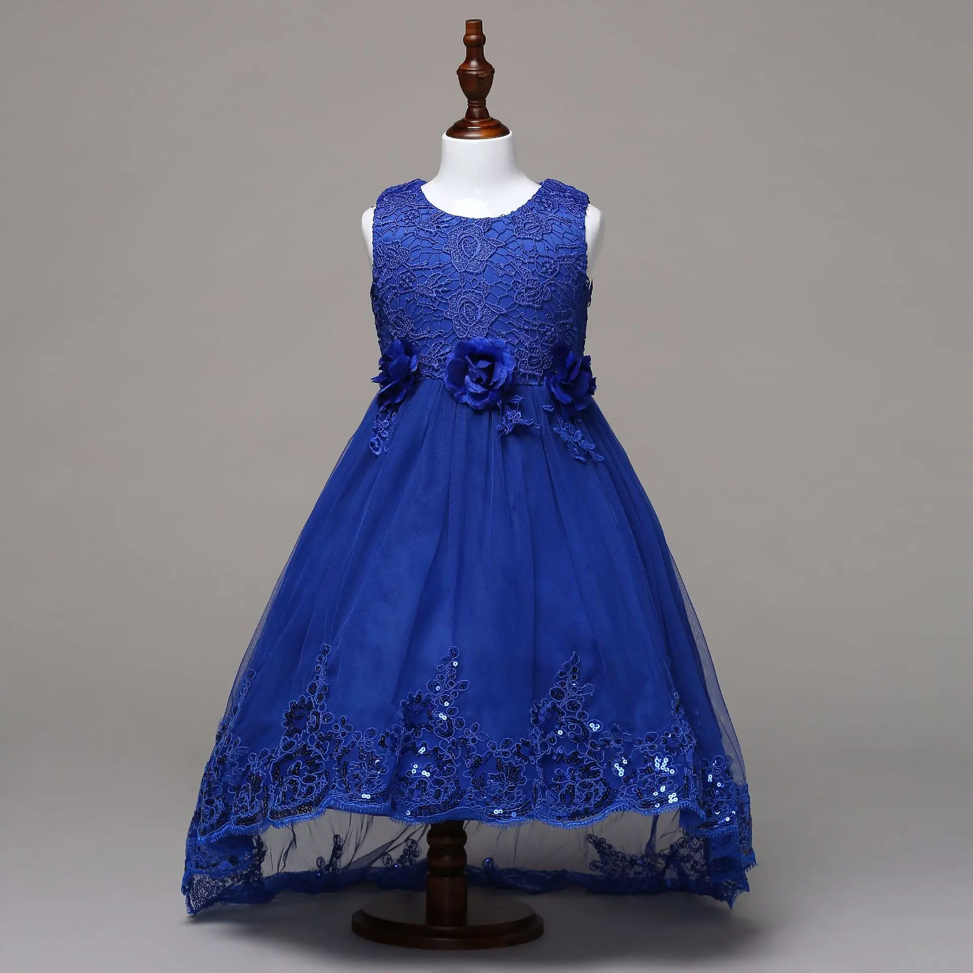 Spring And Summer New Products Flower Fairy Children Tailing Evening Gown Sequin Flower Children Princess Skirt Children Dress