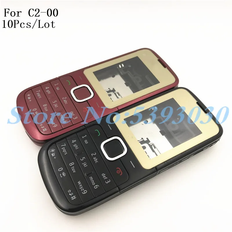 10 шт./лот чехол для Nokia C2 00 полный комплект корпус мобильного телефона крышка