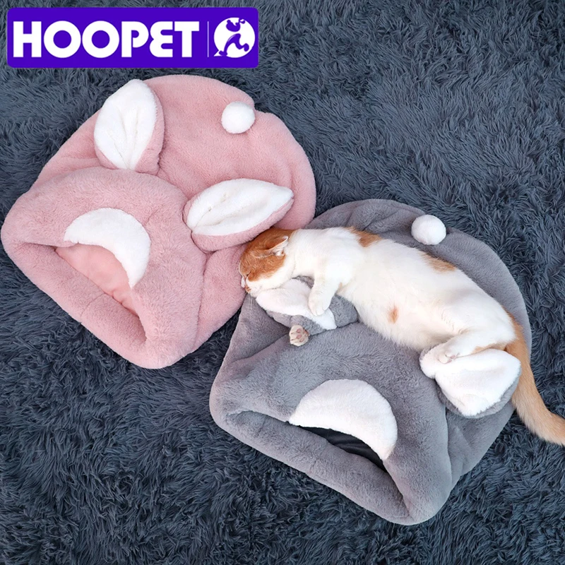  HOOPET Pet Cat Bed Kennel Dog Beds for Cats Winter Warm Sleeping Bag Puppy Cushion Mat Portable Hou
