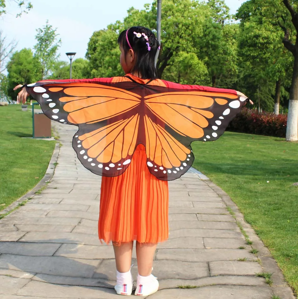 20# детская шаль из пашмины в богемном стиле с принтом бабочки для мальчиков и девочек, аксессуары для танцев