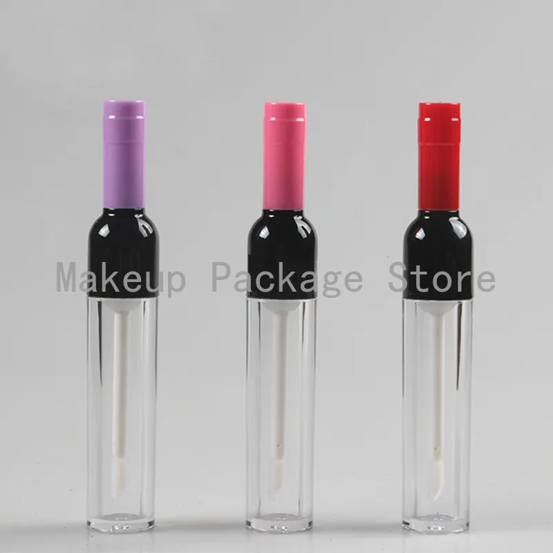 

20/50pcs Empty 5ml Wineglass Shape Cosemtic Lip Gloss Tube Purple/Pink/Red Cover DIY Makeup Refillable Container New Style Tool