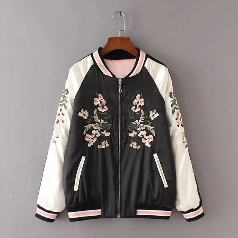 

2017 Autumn New Style Western Style Fashion Machine Embroidery plus Cotton Baseball Uniform Jacket Long-sleeved Coat 1039