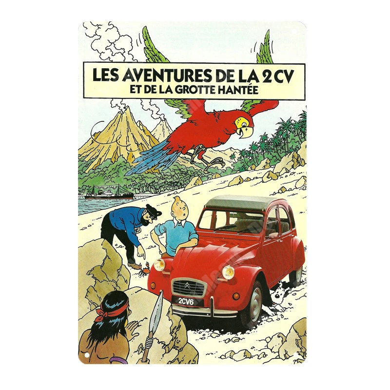 Tintin мультфильм металлическая Оловянная вывеска Альфа арт живопись магазин настенный стикер домашний декор Tintin фильм плакат Бар Винтаж железные тарелки MN120 - Цвет: A