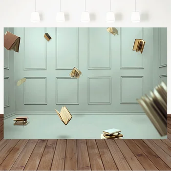 

Flying Bookstore Background for Photography Birthday Portrait Backdrop Floating Book Photo Props Studio Booth Background