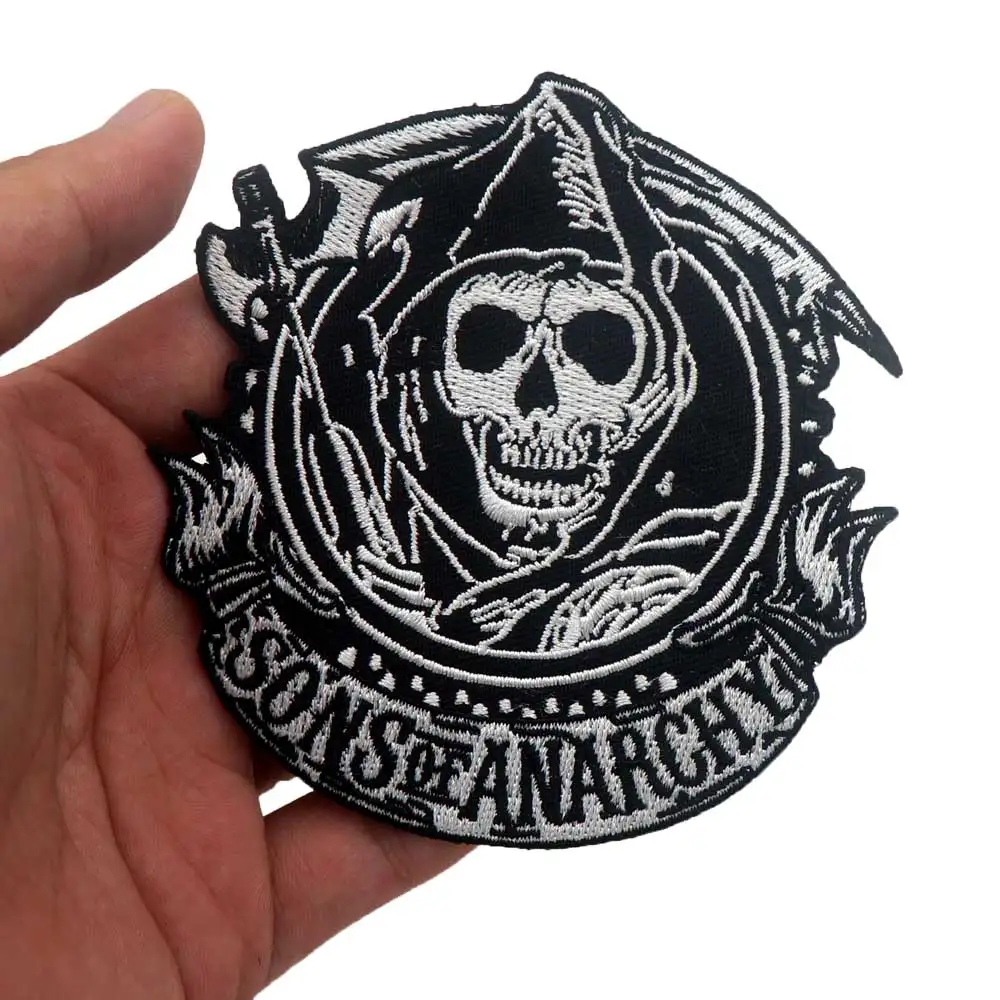 SON OF ANARCHY SOA большая нашивка вышитая аппликация, этикетка для шитья панк байкерские нашивки одежда наклейки аксессуары для одежды значок