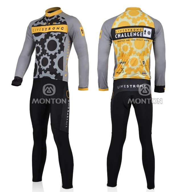 Livestrong, с длинным рукавом, для велоспорта, Джерси, комбинезон, одежда для велоспорта, для гонок, Майо, Ciclismo, Мужские дышащие комплекты одежды для велоспорта