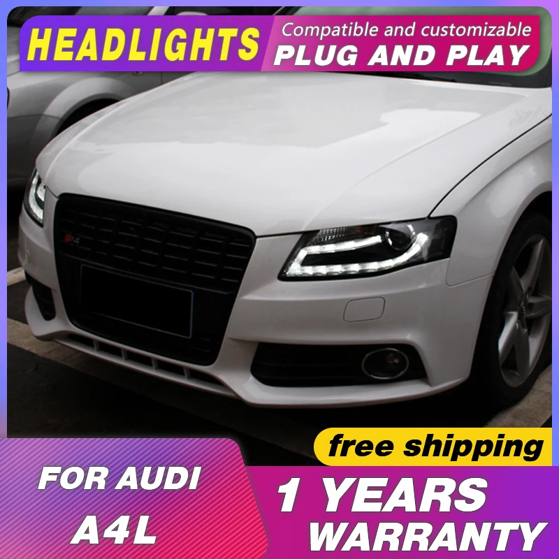 Special Price Auto Head Lamp Voor Audi A4 B8 Koplampen 2009-2012 A4L Led Koplamp Led Drl Bi Xenon Lens Hoge lage Beam Parking Auto Accessoires