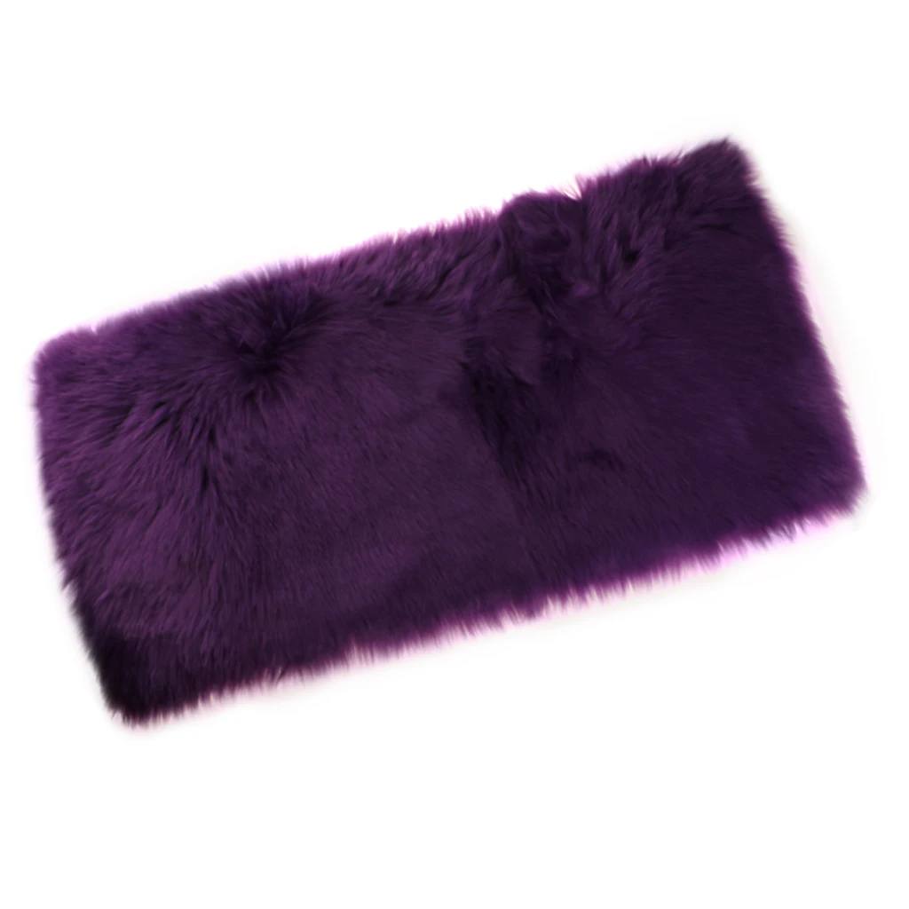Purple Прямоугольный ковер из искусственного меха и овчины, пушистый ковер для дома, гостиной, отеля - Цвет: Purple