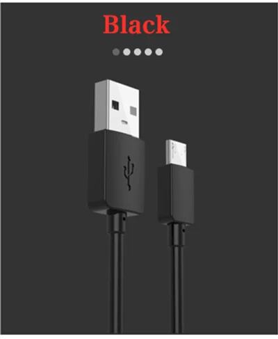 1 м/2 м Micro USB кабель 2.0A ПВХ Быстрая зарядка USB кабель для передачи данных для Hua Wei samsung Xiaomi Android мобильный телефон usb зарядный шнур - Цвет: Black