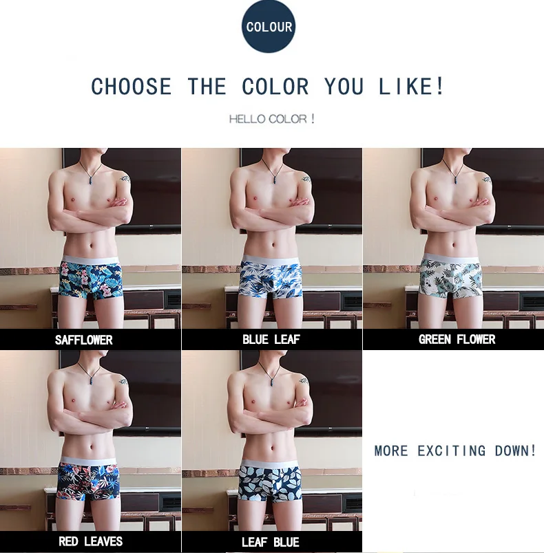 WJ calzoncillos de interior, boxeadores, algodón para hombre, Boxer Cueca, para hombre para hombres, ropa pantalones cortos