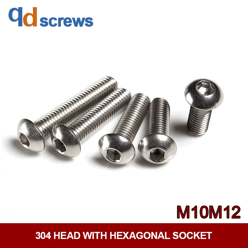 Harley Imperial 3//8 /" No Circuladas botón Cabeza Pernos A2 Inoxidable Socket Tornillo