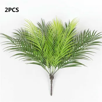 

Artificial Fern Bouquet Palm Leaves Green Fake Plastic Plants Home Decor Tasteless, Landscaping Necessary.