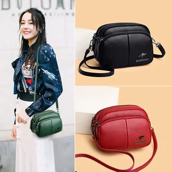 

Trendy Pure Color Soft Leather Small Shoulder Bag for Women Casual Wild Style Crossbody Bags Square Elegant Messenger Bag Sac