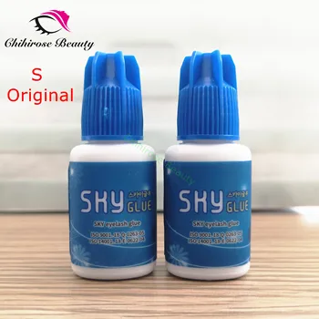 

2 bottle 2-3s Dry Time Most Powerful Fastest Korea Sky Glue S for Eyelash Extensions MSDS Adhesive 5ml Blue Cap Last 6 Weeks